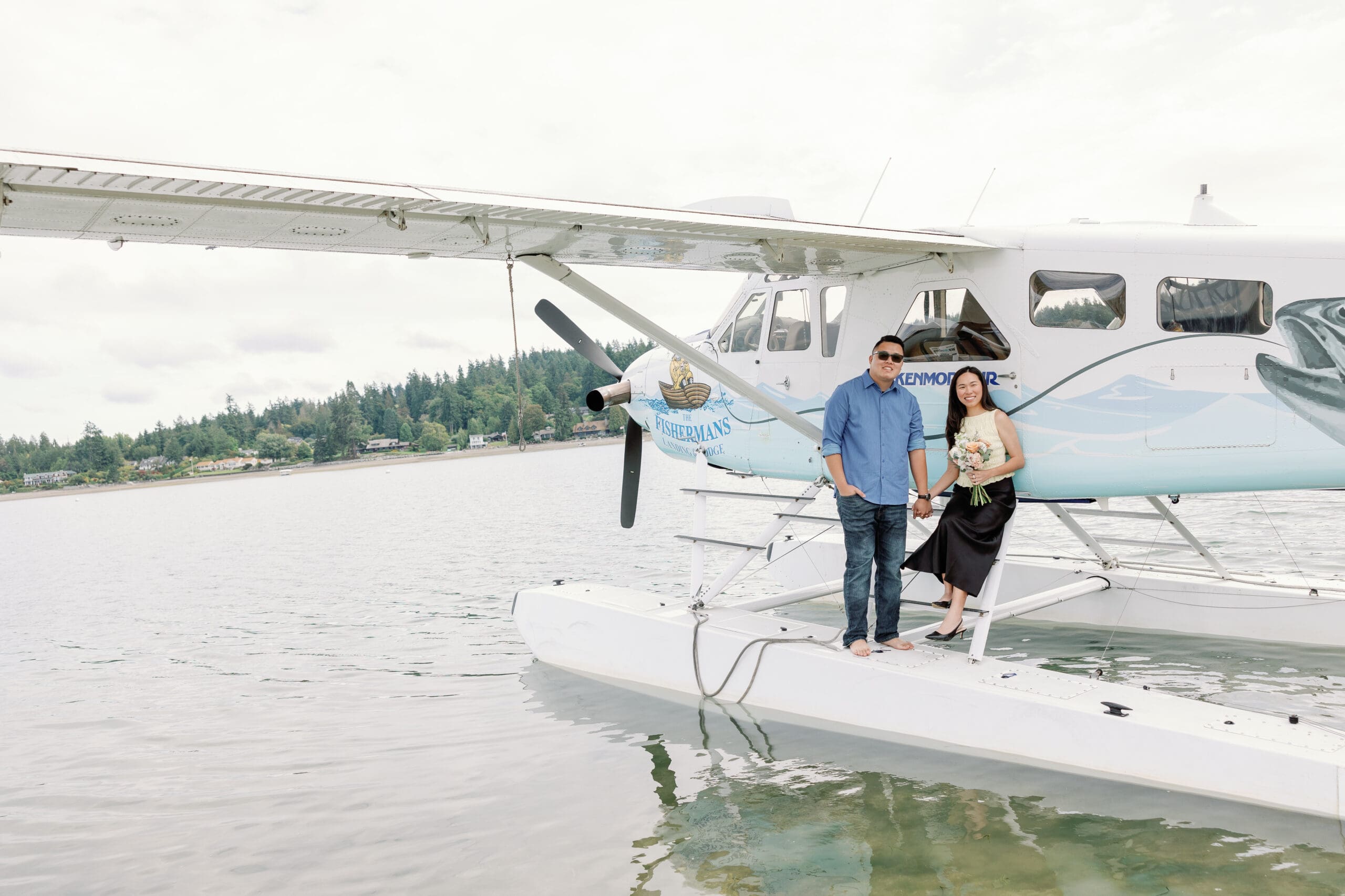 Surprise seaplane proposal photography Seattle